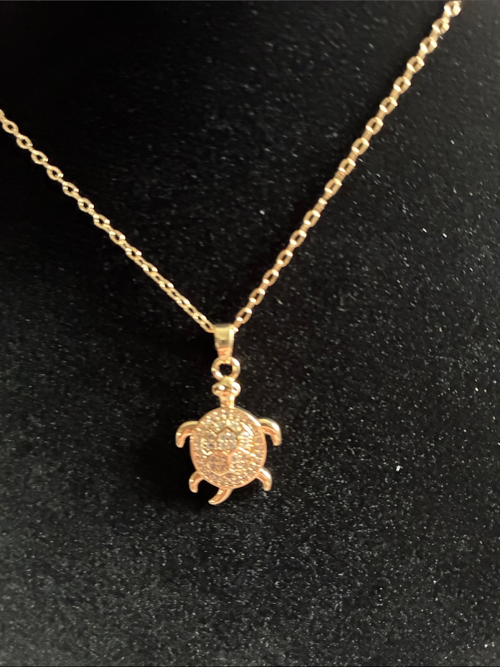 Gold Turtle Pendant Necklace - Kids Jewelry